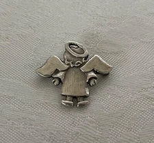 Vintage and Retired! Jeep Collins Sterling ANGEL Pin / Brooch - Made in Texas