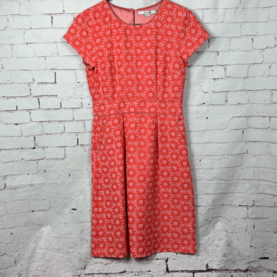 open lace back dress Florence Linen Blend Dress-Orange, Ornamental Garden