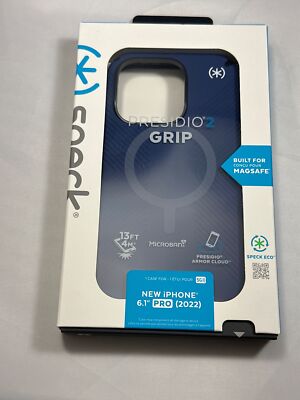 Speck Presidio2 Grip Case for iPhone 14 Pro - Coastal Blue/Black