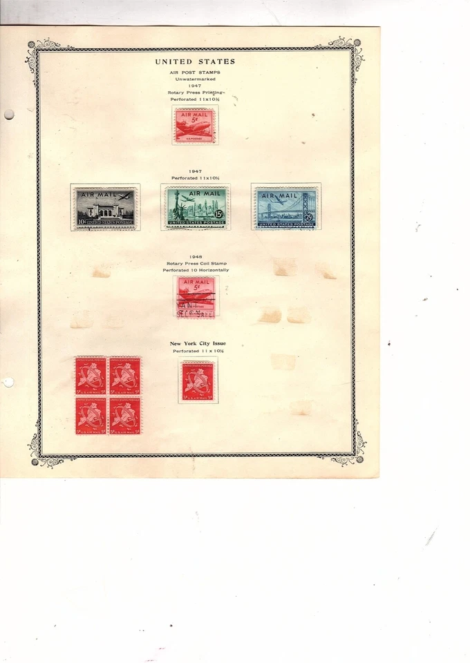 US stamps BOB mnh USED mh  UNITED STATES  airmail parcel post due CV $607. (mb30 - Image 4 of 4