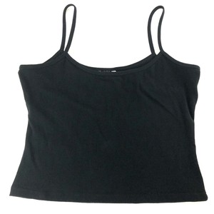 spaghetti strap black tank top