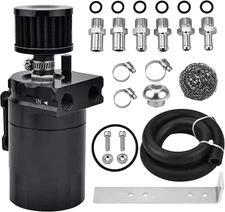 EVIL ENERGY Baffled Oil Catch Can,Oil Separator Catch Can with Breather Filter