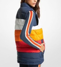 Gilet da sci Michael Michael Kors MK x ellesse Vail in nylon color-block nuovo con etichette - taglia S