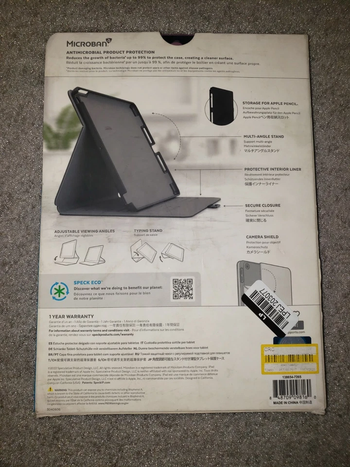 Speck - Balance Folio Case for Apple iPad 10.2, 2019-2021 - Plumberry - Image 2 of 2