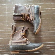 Vintage LL BEAN Mens 8 M Maine Hunting Shoe Duck Boots Made In USA Brown