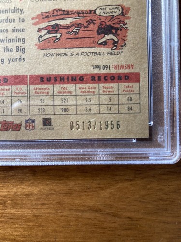 2001 Topps Heritage Drew Brees /1956 PSA 8 - Picture 3 of 3