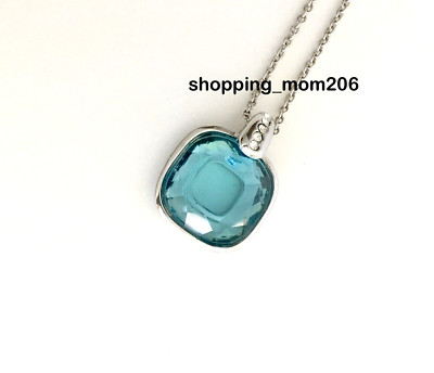Lia Sophia ''Blue Sky  SilverTone w/Cut Crystals Necklace - HTF