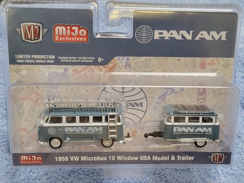 M2 Machines CHASE+reg 1958 Volkswagen Microbus 15 Window USA Model Set Of 2 - Picture 3 of 4
