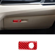 Carbon Fiber Glove Storage Box Panel Decor Cover Trim For BMW X1 F48 2016-2018