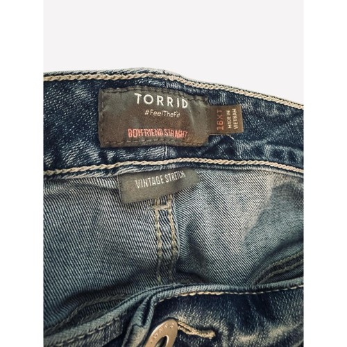 Torrid Boyfriend gerade Jeans mittlere Waschung leichter Stretch Damengröße 16 - Bild 7 von 8