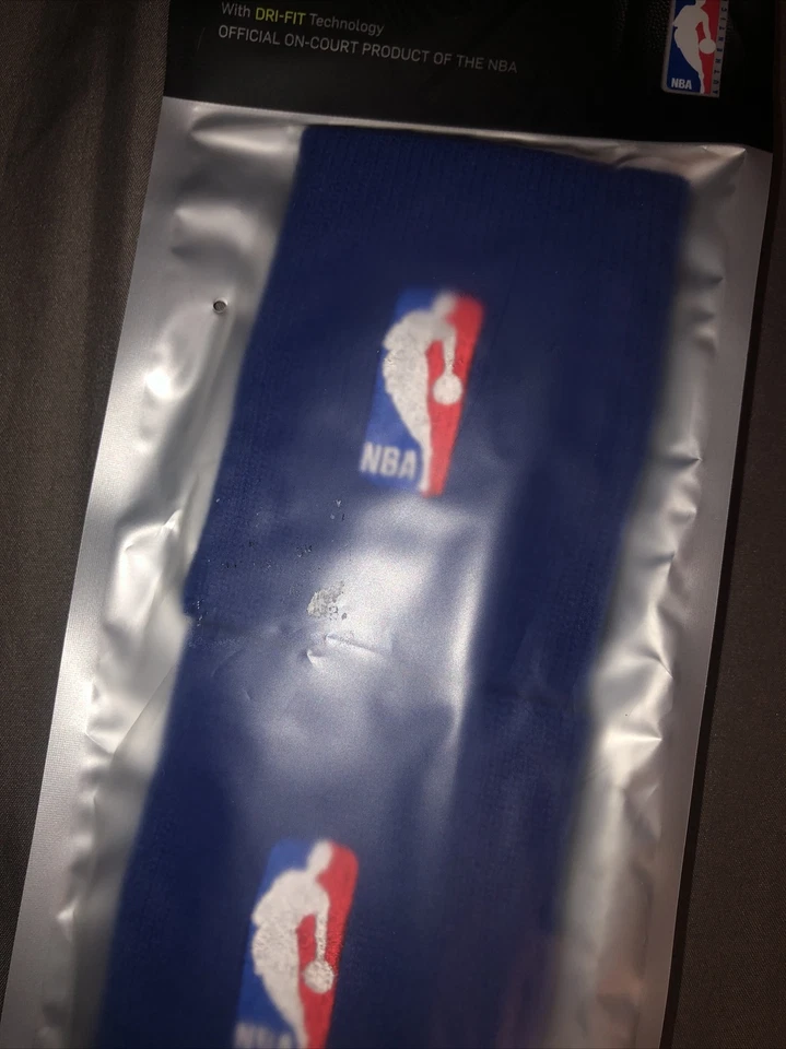 Muñequeras Nike Elite Dri Fit NBA Real Azul Baloncesto Muñequera Foto 2 de 4