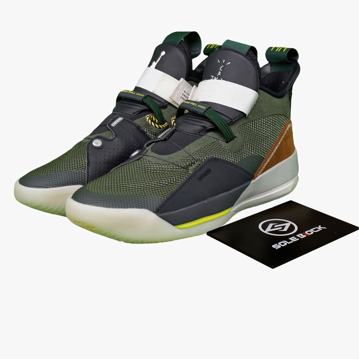 美品✨Travis Scott × Nike Air Jordan 33 Nike Air Jordan 33 XXXIII Travis Scott Olive Size 8.5
