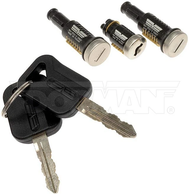 Cilindro de bloqueo de puerta Dorman 924-5531 con cilindro de encendido se adapta a Volvo VNL Foto 2 de 4