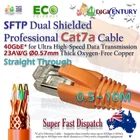 Cat7a 40GbE High Speed RJ45 SFTP Shielded 4N OFC Ethernet Cable Straight 0.5-10m