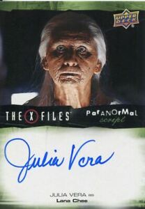 X Files Ufos Aliens Autograph Card A Jv Julia Vera Ebay