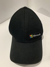 Original Microsoft Windows 100% Cotton Baseball Hat Cap SnapBack Black OSFA