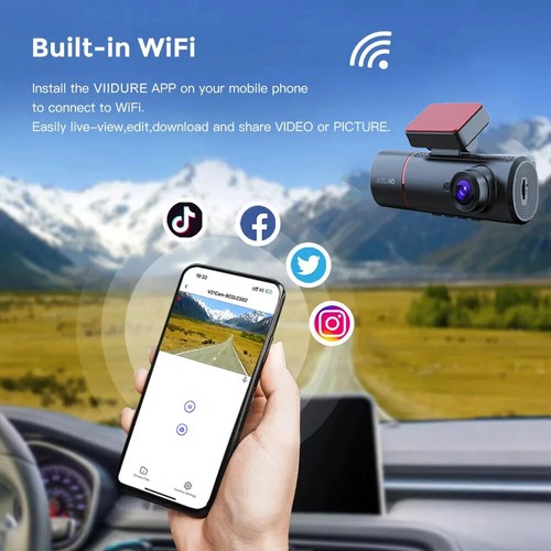 UHD 3-Channel Dash Cam GPS Night Vision 170°Loop Recording Parking Monitor DVR - Picture 9 of 20