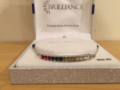 Brilliance Crystals from Swarovski Adjustable Bracelet tag $60 Happy Holiday NWT