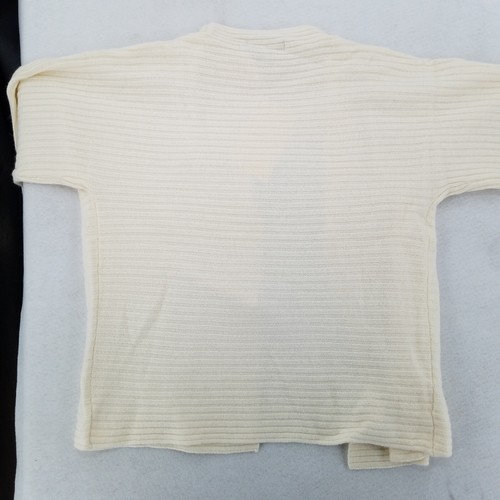SUÉTER CARTIGANO DE COLECCIÓN ALMA MODERNA tejido acanalado en marfil talla M lana/angora nuevo con etiquetas - Imagen 8 de 13