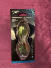 Speedo Unisex-Adult Swim Goggles Mirrored Vanquisher 2.0, Deep Gold