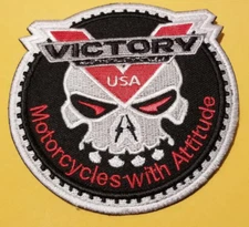 Victory Motorcycles with Attitude Worldwide Ship Embroidered 4" Patch