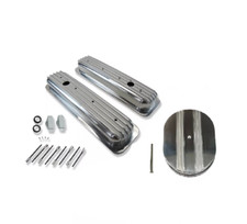 Sbc 350 383 87-up Center Bolt Vortec Finned Tall Valve Covers 12 Air Cleaner