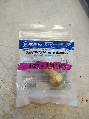 Jones Stephens C77414LF 1/2'' Polybutylene x 1/2'' PlumBite Push On Transition