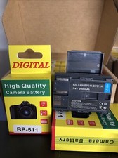 Image of 2x Battery 2000mAh for CANON BP-511, BP-511A,  new