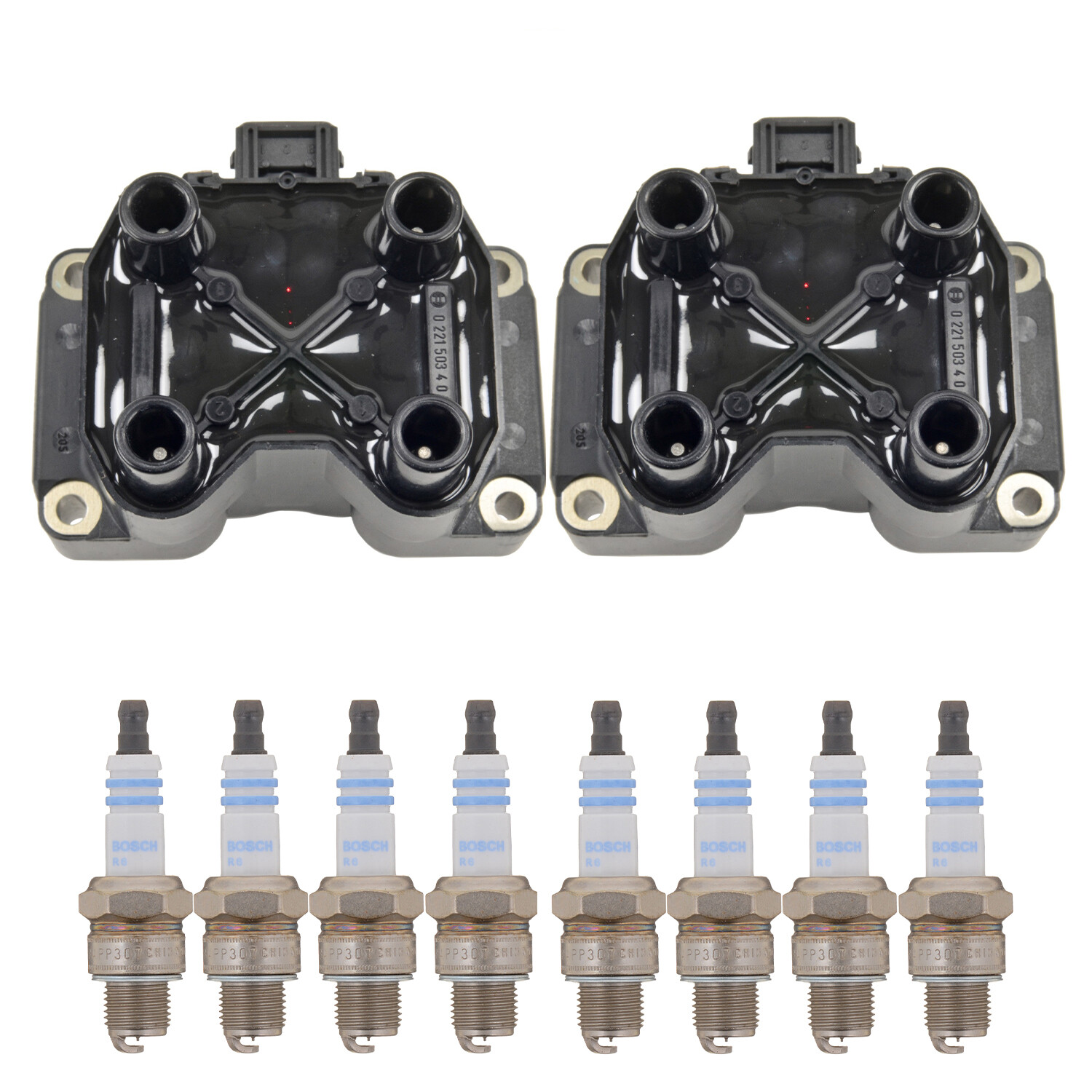 Bosch 2 Ignition Coil NGK 8 Laser Iridium Spark Plug Kit For Discovery 348 TB V8