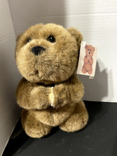 1996 Bearing Blessings Prayer Teddy Bear Brown Plush Gibson Greetings