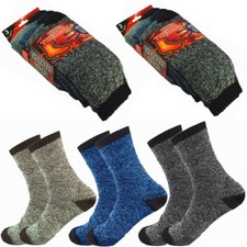Mens 6 Pairs Winter Thermal Heated Super Warm Socks Heavy Duty Boots Size 10-13
