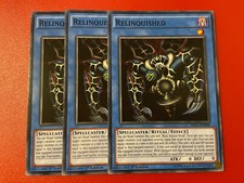 3x Relinquished 1st edition YuGiOh MIL1-EN008...