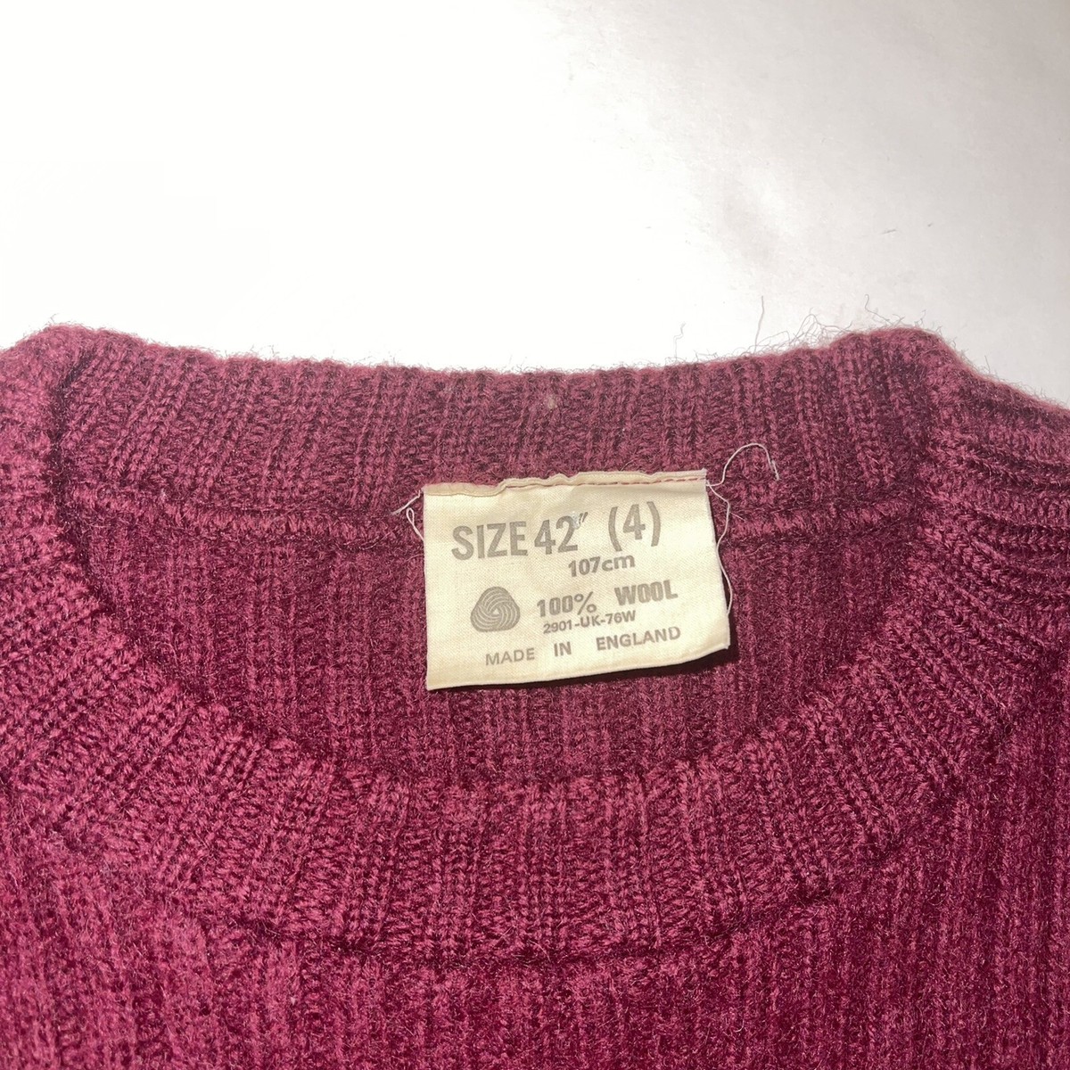 Vintage 100% Wool Commando Sweater Military Style Made In Vintage 100% Wool Commando Sweater Military Style Made In