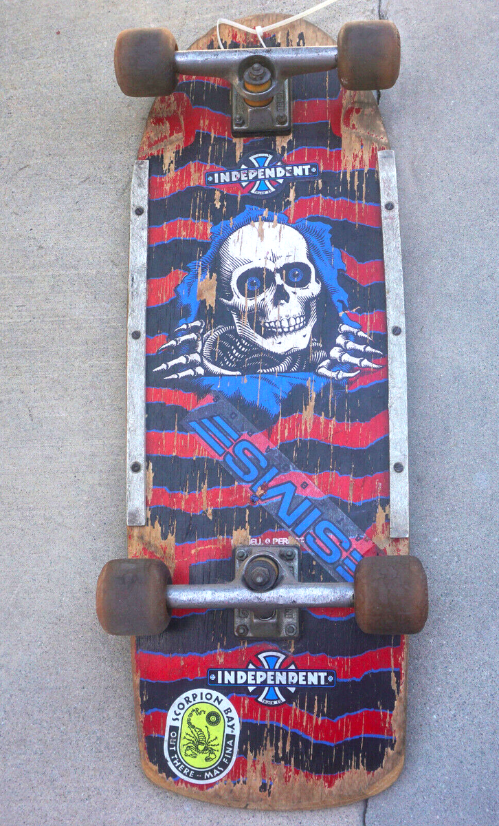 Vintage 1980s Powell Peralta Ripper Skeleton Skateboard w Vintage 1980s Powell Peralta Ripper Skeleton Skateboard w