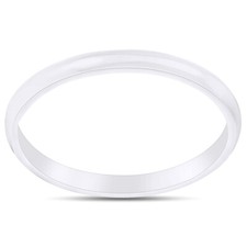 10K White Gold 2MM 3MM 4MM 5MM Comfort Fit Men Women Wedding Band Ring