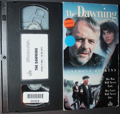 THE DAWNING (vhs) Anthony Hopkins, Rebecca Pidgeon, Trevor Howard. Rare. Drama