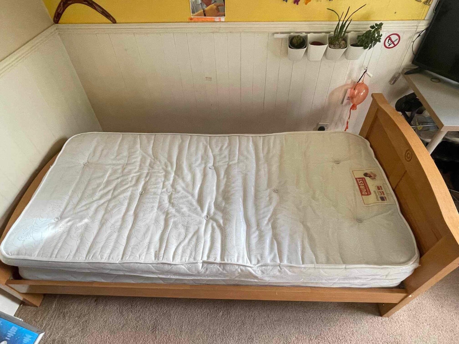 Pine single bed frame, good condition. Brand Joseph. eBay