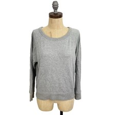EVERLANE The Lightweight French Terry Sweatshirt S Heather Gray Casual EUC B12