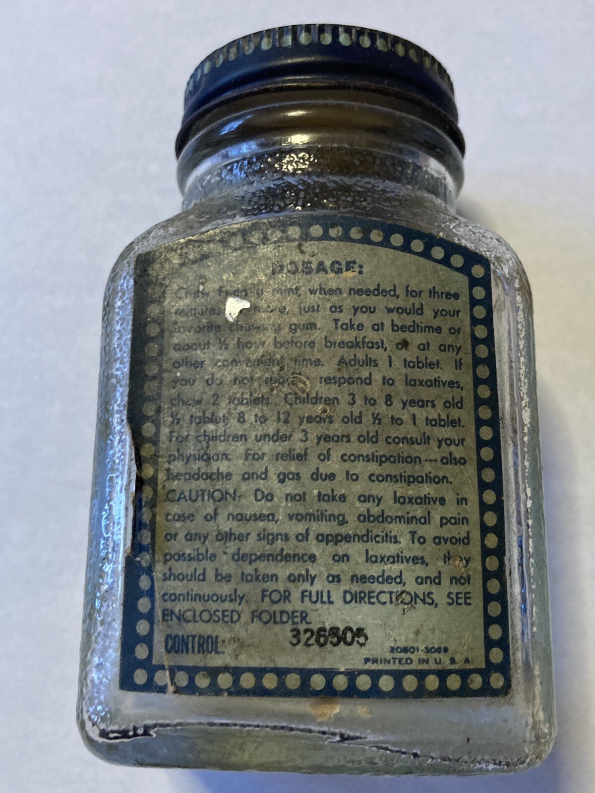 Vintage Feenamint The Chewing Gum Laxative Bottle eBay