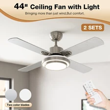 44inch（2pcs） Ceiling Fan With Light and Remote Control