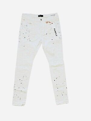 PURPLE BRAND/P001 Optic White スキニー ジーンズ Purple Brand Jeans Mens Slim Fit Optic White P001 $265 Size