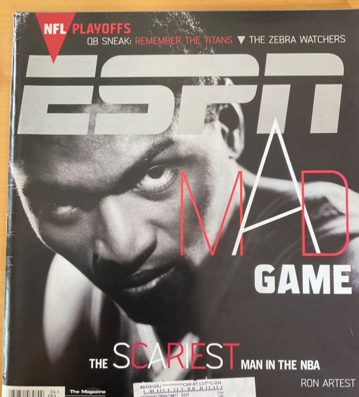 ESPN The Magazine January 20, 2003 - Ron Artest - Steve McNair - Chad Pennington