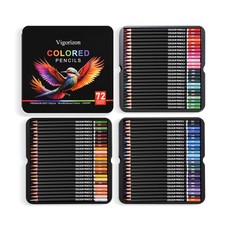 72 Color OilBased Colored Pencils Set Professional Art Drawing Pencil Tin