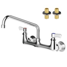 Wall Mount Kitchen Faucet, TOLSUNY Commercial Sink Faucet with 12-inch Swivel...