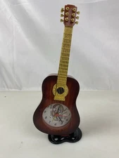 Quartz Guitar Table Clock/Alarm Clock - Works!!! Analog Clock