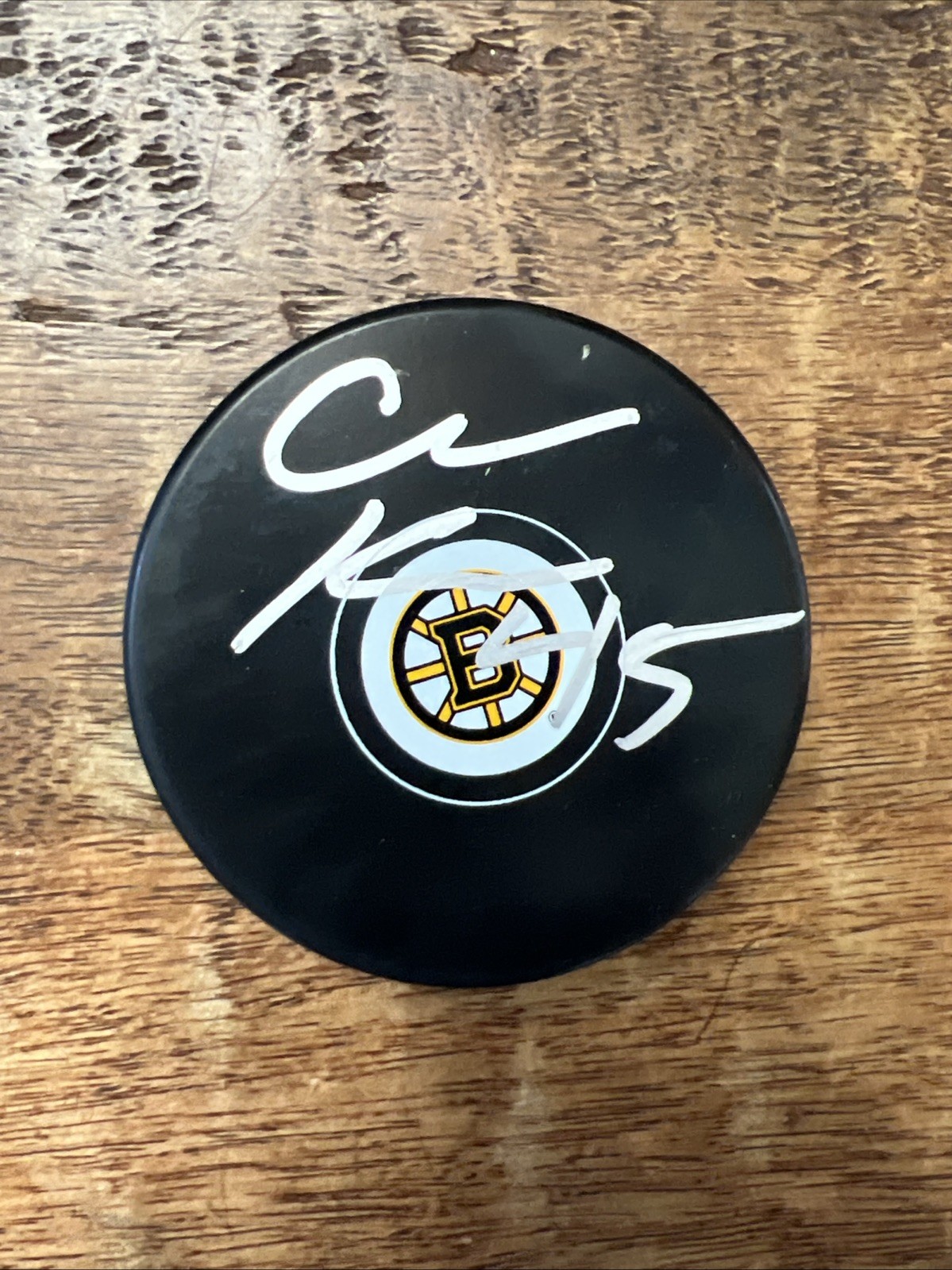 Cole Koepke Autographed Signed Boston Bruins Hockey Puck PSA DNA 