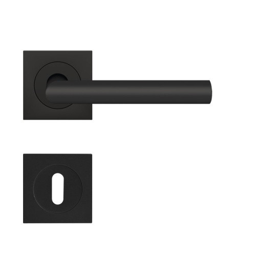 Karcher TüRdrüCker Rosettengarnitur ER28Q Rhodos Quadratisch Kosmos Schwarz-image