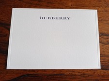 Burberry Brand Notecards / Gift Cards x 5 -  New - Excellent Condition