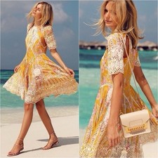 Zimmermann Confetti Scallop Dress Size 0 / AU 8 / US 4 Embroidered Mini Floral