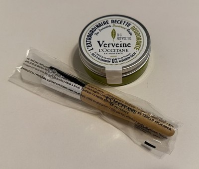 L Occitane Verveine 0%Aluminum Salts Deodorant Balm 1.7oz/50g & Applicator Brush